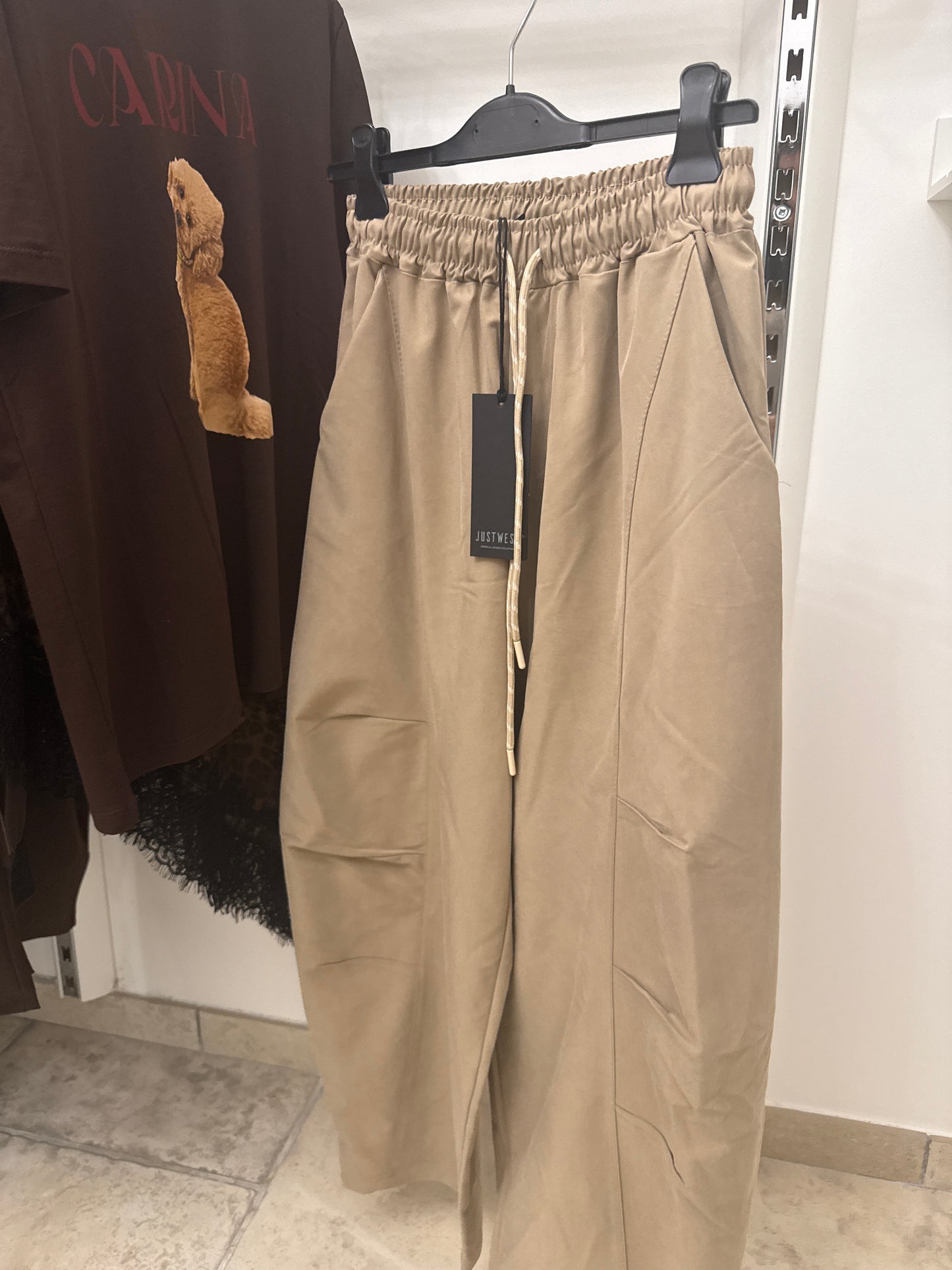 Pantalone Balloon suede