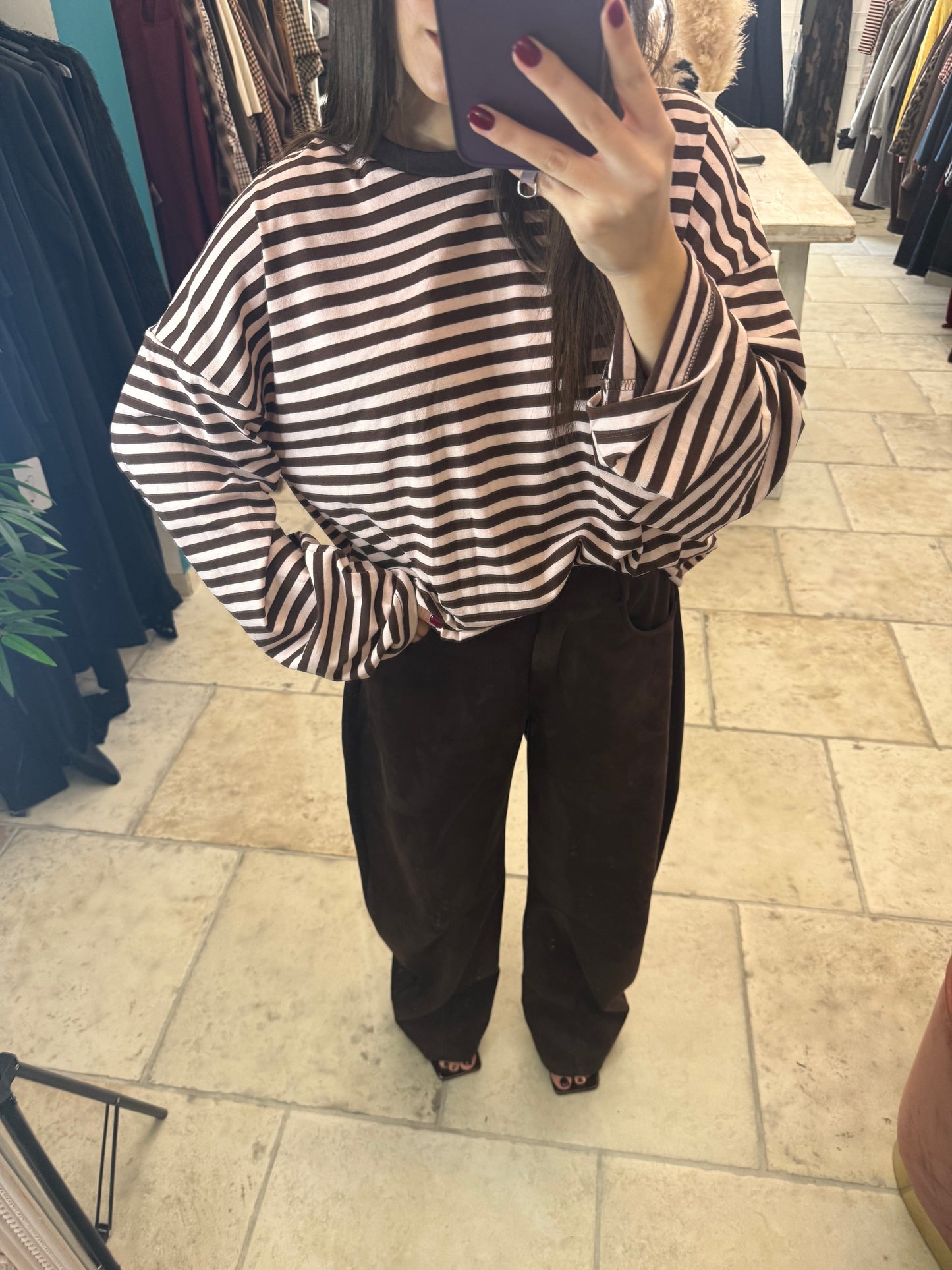 Pantalone suede balloon