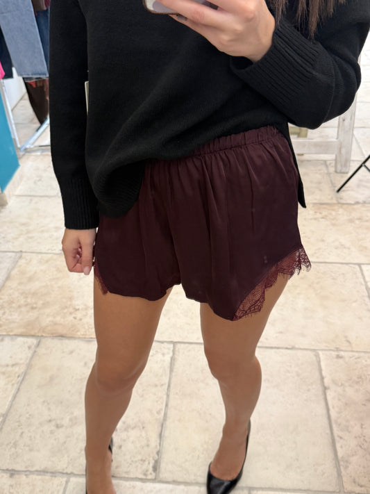 Pantaloncini raso&pizzo LUMINA